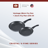 [Bundle]Vantage Crystal V-Fine 2 in 1 Frying Pan with IH (24cm + 28cm) Pan suit to all cooker