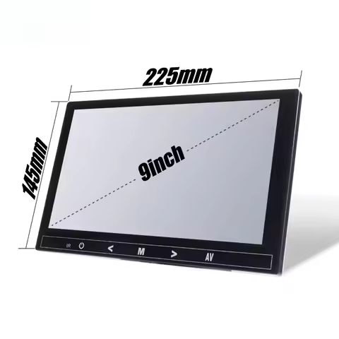 9 Inch Touchscreen Car Color Monitor Reversing Car Monitor for Backup Camera 9inch VGA Input TFT LCD