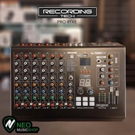 RECORDING TECH PRO RTX8 RTX 8 Channel Professional Audio Mixer