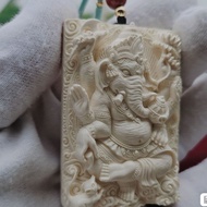 (重工象神佛牌)挂件大师手工雕刻牌男女佩戴吊坠收藏品象牙果 6.8