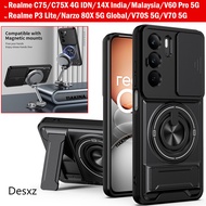 New Slide Lens Funda for Realme C75 C75X 4G IND 14X 5G India Malaysia V70 V70S V60 Pro P3X 5G P3 Lit