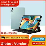 HD Mi Screen Android 11 Snapdragon 870 12 Inch Computer Tablet PC 5G/4G 4K 12GB 512GB 10 Core With Keyboard Mouse Tablet