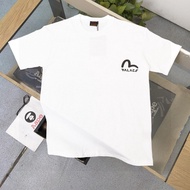 T-shirt Evisu/ Baju-T Evisu Uniseks T-shirt Bercetak Lengan Pendek T-shirt mewah untuk pakaian luar 