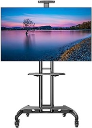 TV stands Rolling TV Cart With Wheels For 32-75 Inch/ 55-80 Inch Lcd Led Plasma Flat Panel Screen, Height Adjustable Mobile Universal TV Monitor Stand, Video Conference Teaching Mobile Ca