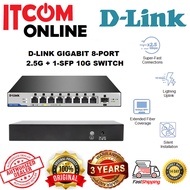 D-LINK GIGABIT 8-PORT 2.5G + 1-SFP 10G SWITCH (DMS-F109XS)