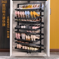 Household 360-Degree Rotating Shoe Rack Sliding Shoe Cabinet Storage Rack Large-Capacity Handy Tool Layered Storage Customization