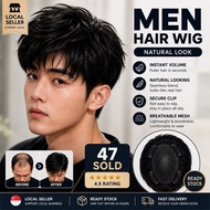 Ready Stocks Men Natural Hair Wig for Men Toupee Men's Wig Male Wigs for Man Hairpiece