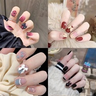 False Nails + False Nail Glue 24pcs Press On Nails Nail Art Nail Press On