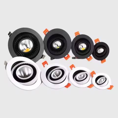 Recessed 360° Rotating Dimmable COB LED Downlights 7W 9W 12W 15W 18W 20W Ceiling SpotLights AC85~265