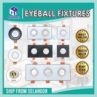 Eyeball Casing GU10 Lamp Holder Spotlight Recessed Eyeball Downlight Casing Ceiling Lamp Round / Squ