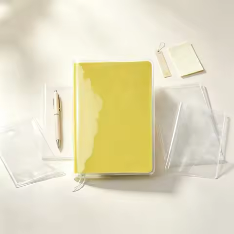 A5/A6 Transparent PVC Hobonichi Notebook Cover - Waterproof Clear Book Sleeve for Hobonichi & Journa