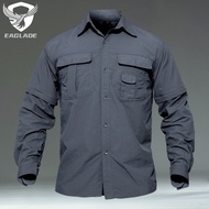 EAGLADE Men Cargo Hiking Cycling Fishing Shirt in Grey