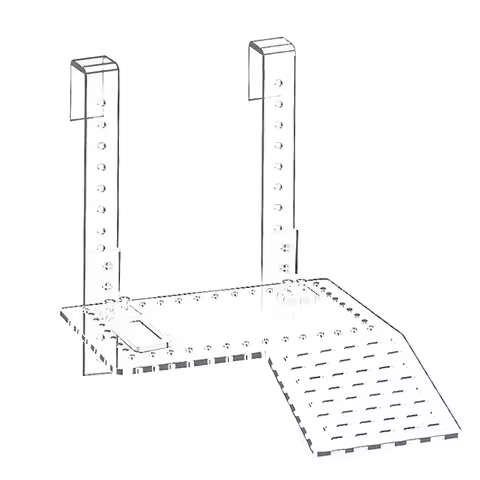 Hanging Turtle Basking Platform Transparent Perforated Climbing Platform with Wide Hook for Small & 