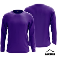 Purple Microfiber Plain Jersey T-Shirt Long Sleeve | Jersi T-shirt Microfiber Kosong Ungu Lengan Pan