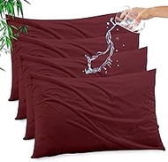 Gogreen Bamboo Rayon Waterproof Pillow Protector, Breathable Pillow Cover, Cooling Pillow Case Prote
