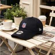 New Era NFL Shield Logo Black Baseball Cap, UPF50+ Sun Protection Unisex Curved Brim Hat, Suitable F