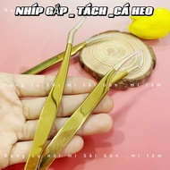 (SEPARATED + GOLDEN DOLPHIN Tweezers) (combo of 2 tweezers) eyelash separation tweezers _ Classic ey