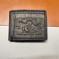 Ví Da Bò Thật Hình Ông Địa Kiểu Đứng Ngang - Bóp Nam Đựng Thẻ Giấy Tờ Tặng Kèm Hộp