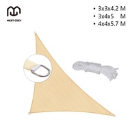 MEET COZY ผ้าบังแดด 420D กันน้ำ สามเหลี่ยมมุมฉาก Sun Shade Sails ผ้าใบบังแดด #1 FA-G