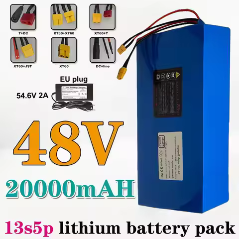 18650 13S5P 48V 20Ah rechargeable lithium battery with built-in intelligent BMS,suitable for 500-100