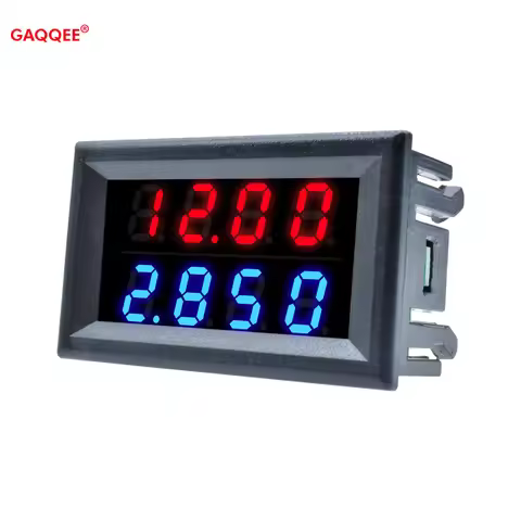 Voltmeter Ammeter DC 200V 10A Blue Red Dual Digital LED Display Ampere Volt Voltage Current Meter Te