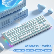 Aula F3387 Wireless Mechanical Keyboard and Mouse Set Bluetooth Wired 2.4g Gaming Keyboard for Lapto