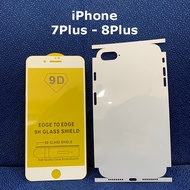 Combo Back Panel full Speaker Hole + Tempered Glass For iPhone 7Plus - 8Plus