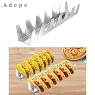 [Adepe] Taco Holder Stainless Steel Taco Rack Shell Taco Display Stand Plate Tray Food Holder Rack