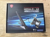 (可刷卡)全新 微星MSI HERALD-AX INTEL AX210NGW WI-FI 6E PCI-E內接式網卡