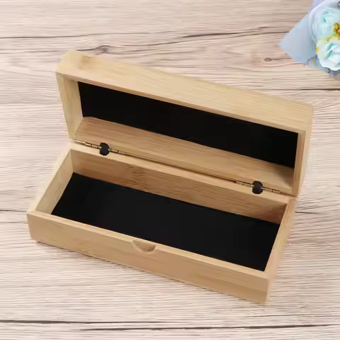 1Pcs Bamboo Wood Vintage Glasses Case Hard Shell Eyewear Protector for Sunglasses Reading Glasses Ey
