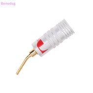 Benvdsg&gt; 2mm Banana Plug Nakamichi Gold Plated Speaker Cable Pin Angel Wire Screws Lock Connector For Musical HiFi Audio well