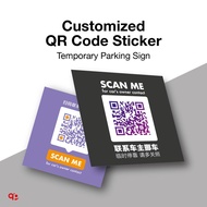 QR Car Sticker - Car Parking Sign QR Code Sticker