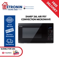 SHARP 26L 4-IN-1 Air Fry Microwave Oven R-26CAF-B