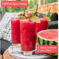 [6pcs] HIGHBALL COLLINS GLASS 220ml Softdrink Welcome Drink Juice Glass T906