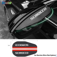 Carbon fiber Car Rearview Mirror Eyebrower Sticker For VW Volkswagen SCIROCCO GTI R Auto Accessories