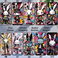 Fashion rogue bunny Silicone Soft Cover Camera Protection Phone Case Apple iPhone 6 6S 7 8 SE PLUS X XS