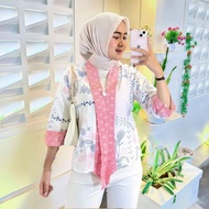KEMEJA ARINA - Women's Tops Batik Blouse outer Office Shirt Standard Jumbo ML XL XXL