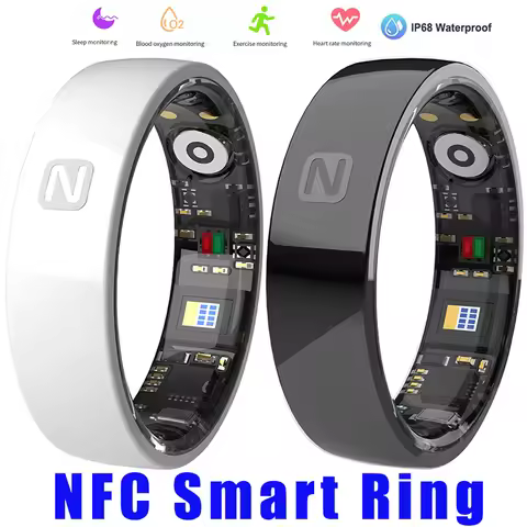 Ceramic NFC Smart Rings for Xiaomi Real-Time Health Heart Rate Blood Oxygen Sleep Monitor Sports Tra