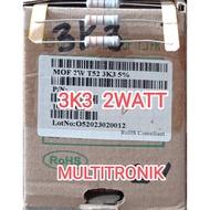 2WATT 3K3 5% RESISTOR 3K3 2WATT MOF TAIWAN RESISTOR