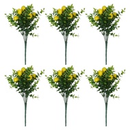 [LowPrice]6PC Emulate Lemon Bunch Home Decoration Green Plant Decorations Photo Props