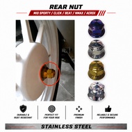 REAR NUT MIO SPORTY/M3/GT125/CLICK/BEAT FI/AEROX rim