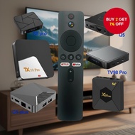 Bluetooth voice remote for Android box, compatible with TV98PRO/TX20 PRO/Q5/S8PRO/TX10 PRO models.  