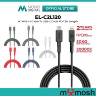 MYMOSH EL-C2L120 CABLE I-CABLE TO USB-C PD 1.2M/FAST CHARGING/ 30KG TEAR RESISTANCE/ CHARGE & SYNC/ 