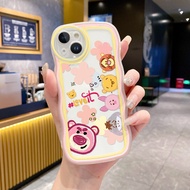 Case HP for Samsung J7 Prime J7 Pro J7 Core J7 2017 Samaung J7 Nxt On7 2016 Samsumg J7Prime J7Pro J7Core J7Nxt Casing Softcase Cute Casing Cesing Phone Cassing Soft Bear Strawberry Flower Aesthetic Chasing Sofcase Cash Case Case