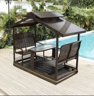 💥戶外鞦韆  100%新  戶外動力搖椅  鋁合金 庭院 陽台休閒枱椅 帶太陽燈  帶坐墊  包送貨