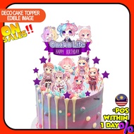[CUSTOM NAME] Happy Birthday Cake Gacha Life Decoration Set Party Accessories Banner Hiasan Kek Desi