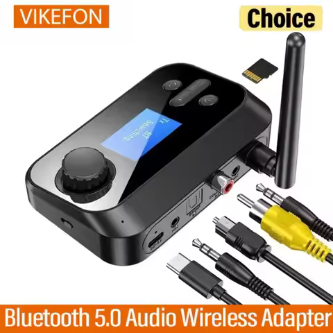 Bluetooth 5.0 Transmitter Receiver SD Card Handsfree Call Stereo Wireless Audio Adapter RCA SPDIF 3.