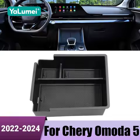 Car Armrest Box Storage Tray For Chery Omoda 5 C5 E5 FX 2022-2024 Center Console Organizer Holder Ca