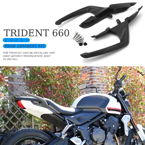 Trident 660 Motorcycle Aluminum Rear Armrest Kit Pillion Passenger Handle Arm Rests For TRIDENT 660 