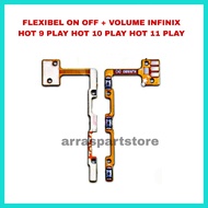 Flexible onoff set + volume infinix hot 9Play X680 10Play x688 11Play x688b